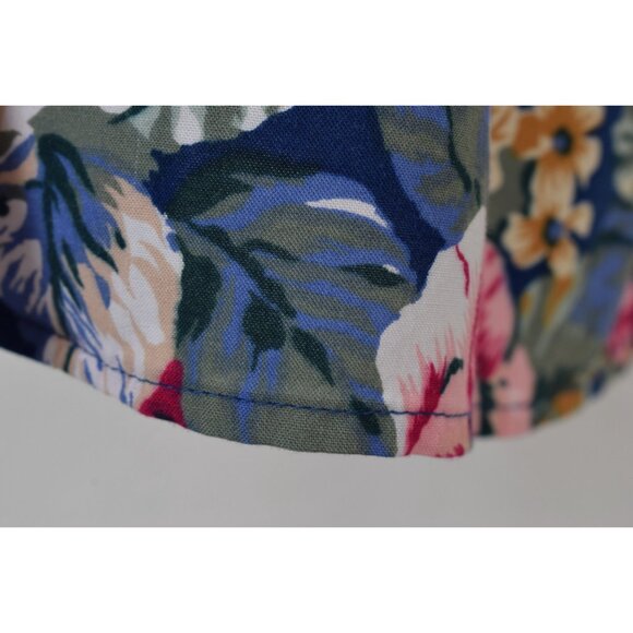 Vintage 90s Floral Rayon‎ Blouse | size M - Picture 7 of 10